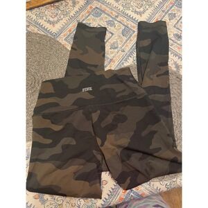 Victoria's Secret PINK Ultimate High Waist Camo Leggings Green Brown Womens M